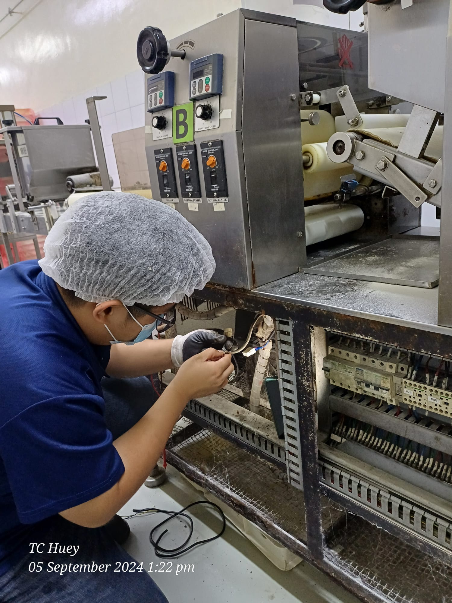 Automated youtiao dough production line repair and maintenance, DS Business Equipment Malaysia