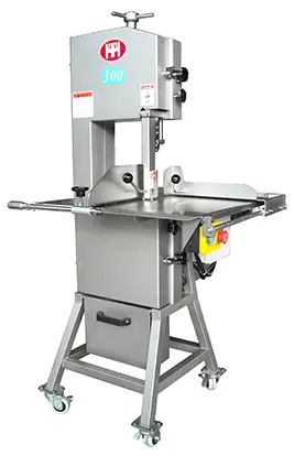 Commercial floor-standing bone saw machine for butchers and meat processing, Malaysia
