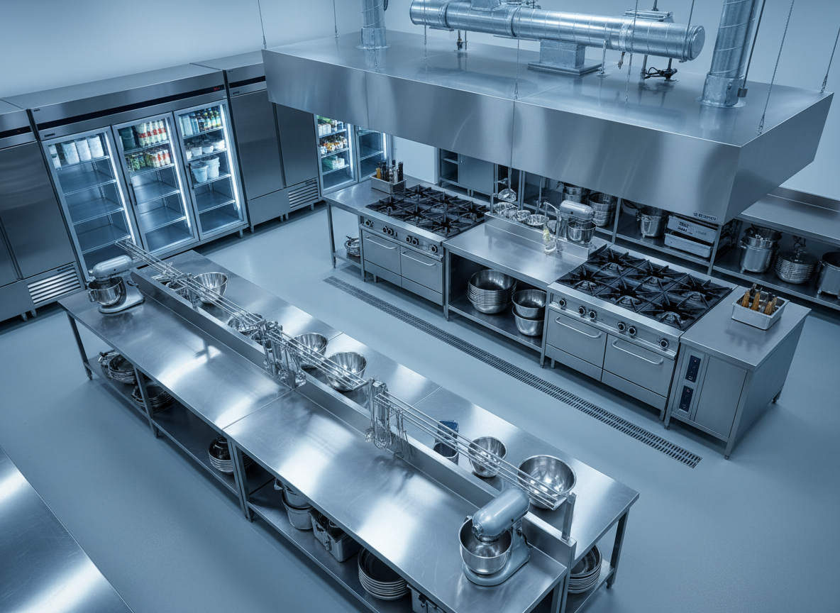 Commercial kitchen refrigeration equipment installed by DS Business Equipment, KL Selangor Malaysia